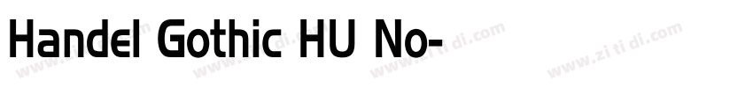 Handel Gothic HU No字体转换